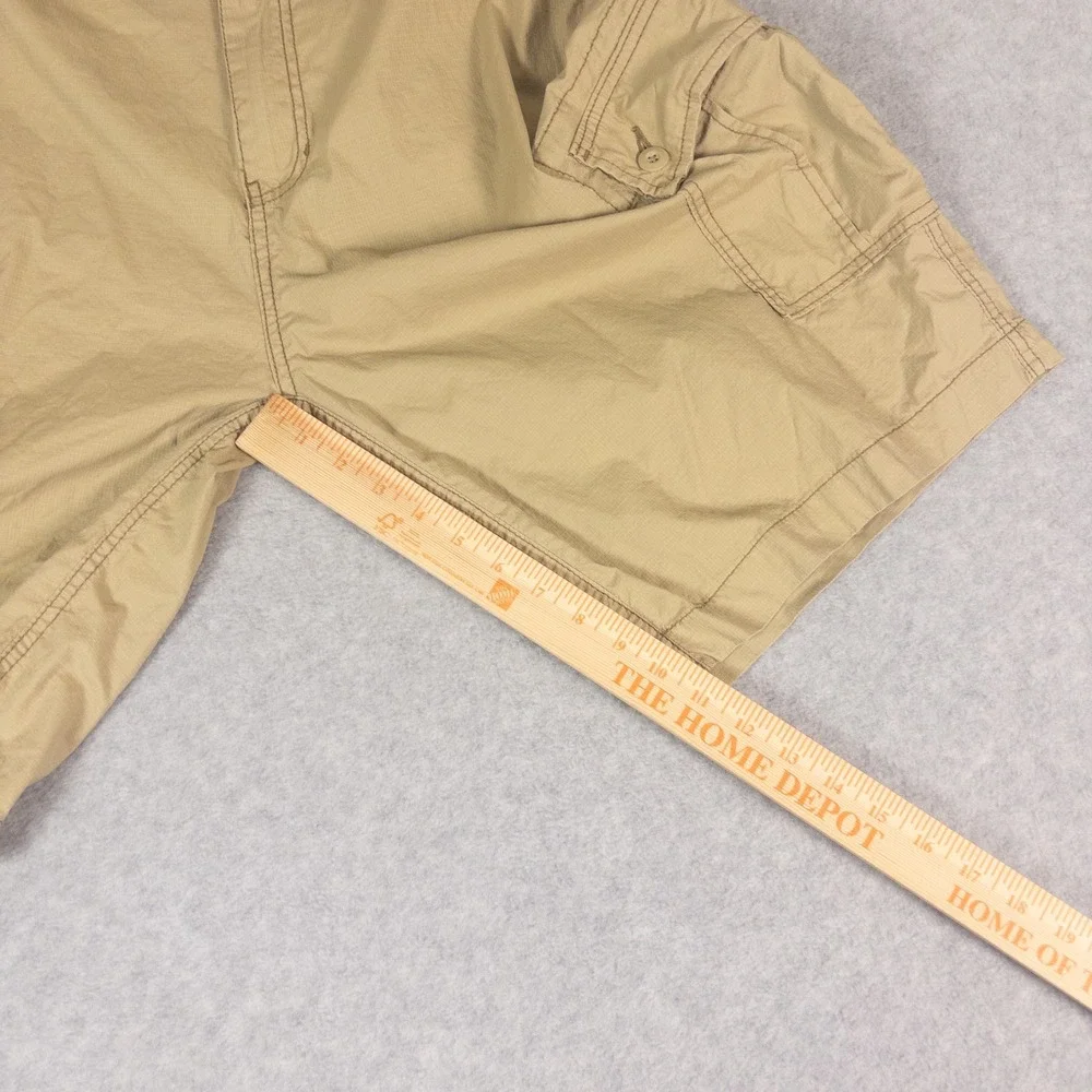 WearFirst Mens Cargo Shorts 42 Khaki Tan Ripstop Stretch Utility Hiking Outdoor